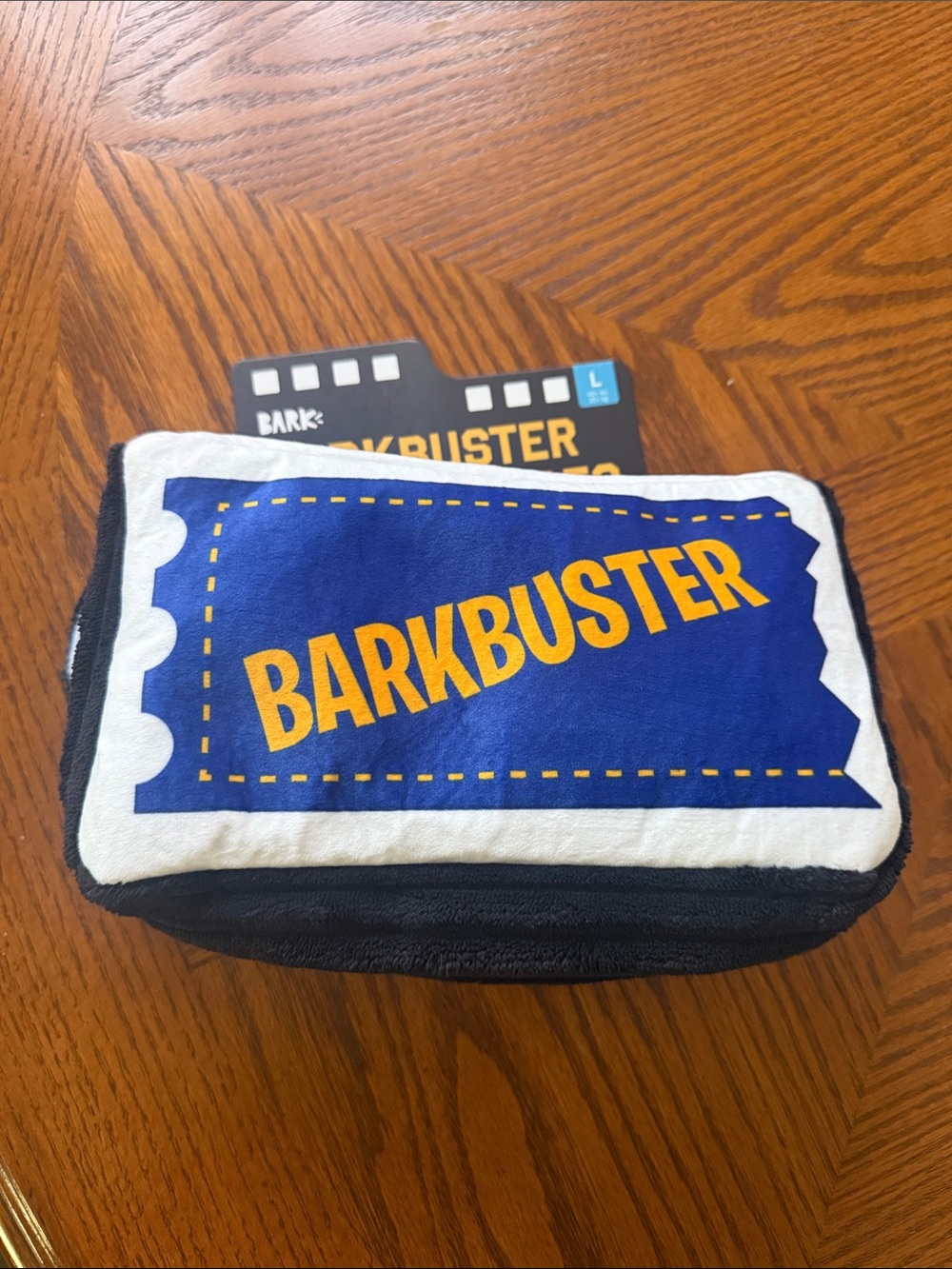 Bark Plush BarkBuster Toy - Blue, Yellow & White